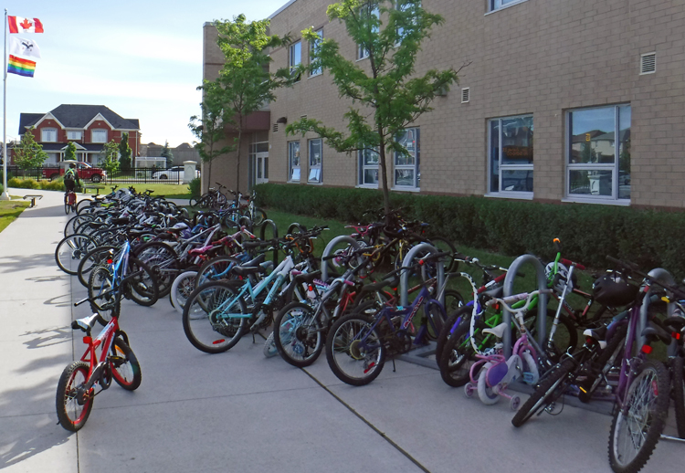 Bike to School Week bike racks