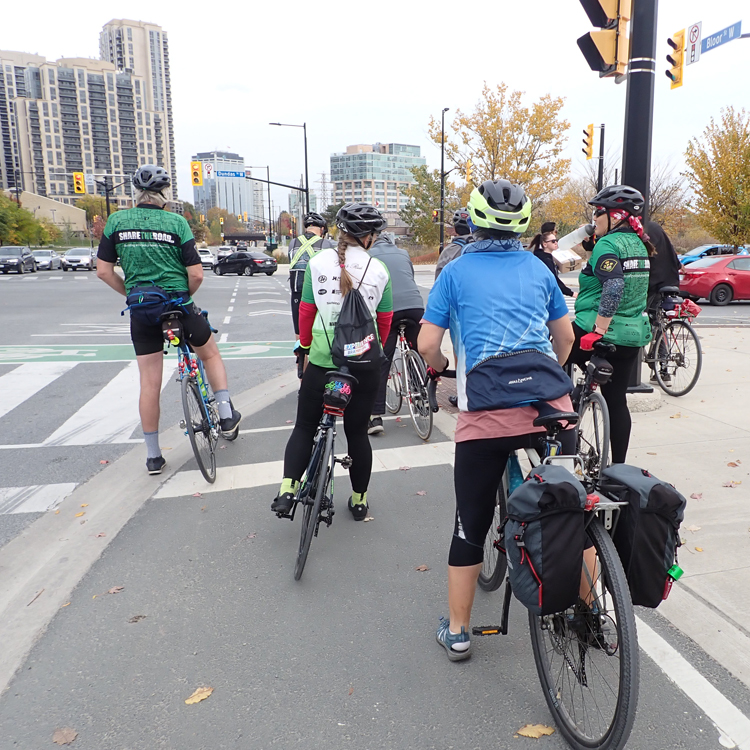 BikeBrampton ride Bloor bike lanes