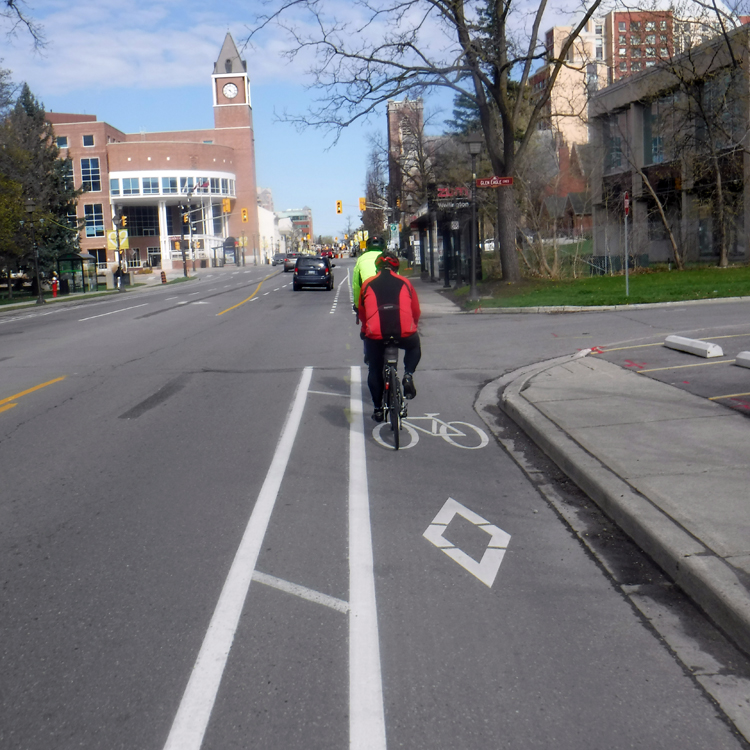 Brampton Main St bike lane