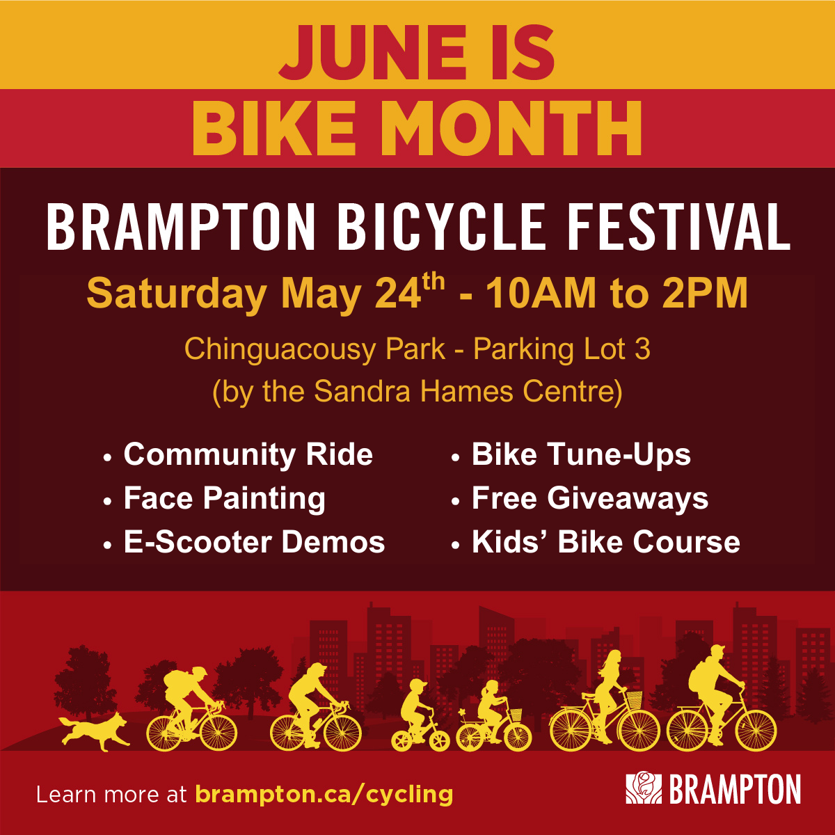 Kick off Bike Month with Brampton Bike Festival