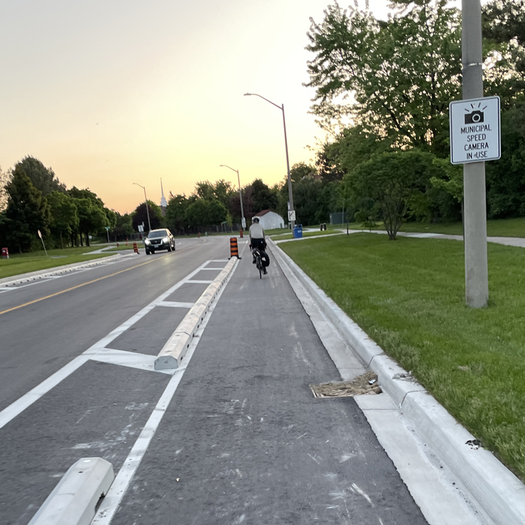 Howden protected bike lane