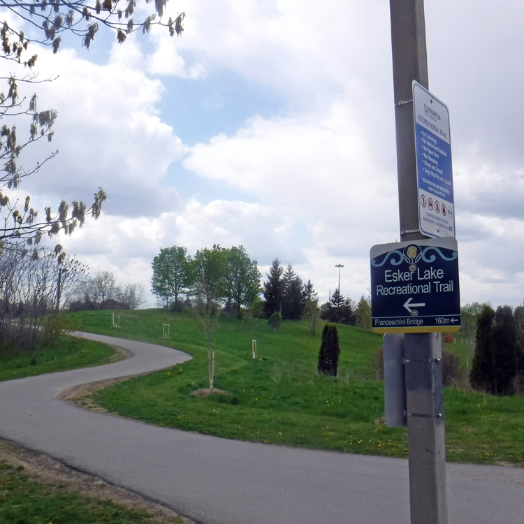 Esker Lake Trail sign